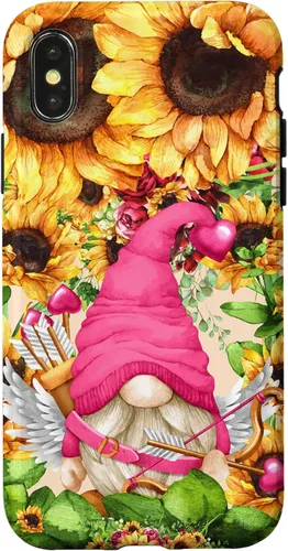 Vista 5 de Valentines Gnome in Cupid Costume for Women with Sunflower Case for iPhone 17