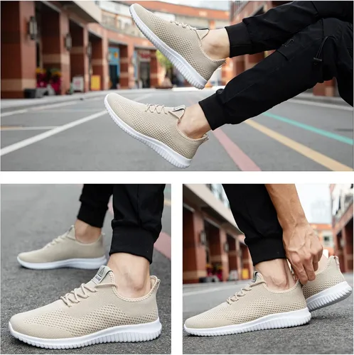Vista 7 de VAMJAM Zapatos para correr para hombre ultraligeros transpirables zapatos para caminar antideslizantes atléticos zapatillas deportivas modernas