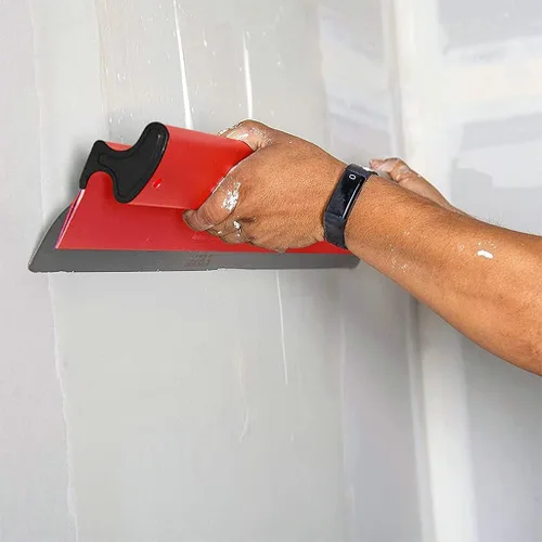 Vista 3 de Hoja de yeso roja Skimming Blade Enyesado Pintura Espátula de alisado Flexible Acabado Paleta Herramientas profesional 15.75inch 15.7 in herramienta