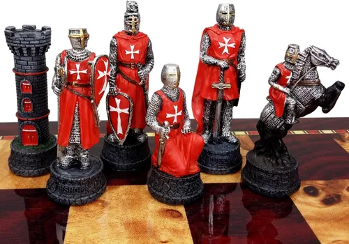 Vista 7 de Juego de ajedrez de las Cruzadas de la época medieval Árabes vs Cristianos - SIN tablero
