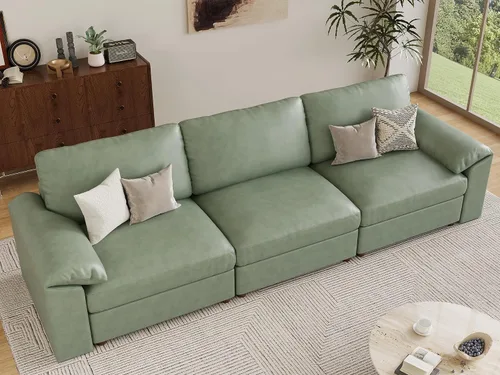 Vista 57 de EASE MOOSE Sofá modular seccional, sofá en forma de U para sala de estar Beige