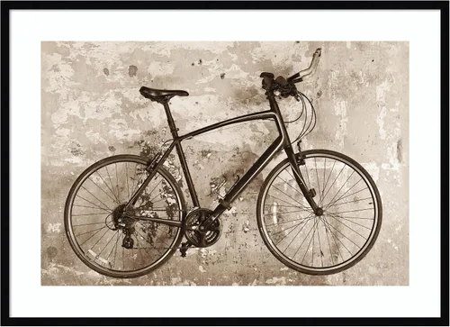 Vista 10 de Amanti Art Framed Wall Art Print 18x24 Bike by Deborah Revell, Transportation Wall Art, Industrial Urban Decor, Small Poster Painting Artwork for
