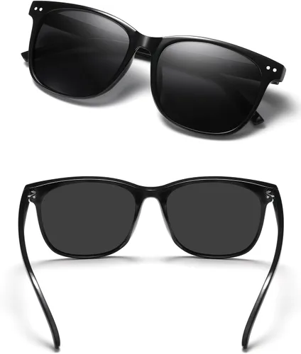 Vista 3 de Wzerry Gafas de sol polarizadas para mujer, estilo vintage, redondas, con protección UV400