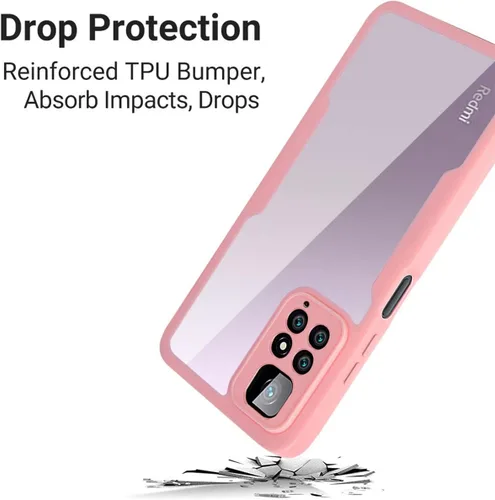 Vista 5 de CCSamll - Funda transparente para Xiaomi Redmi Note 11 Pro/11 Pro + con protector de pantalla integrado, delgada, de cuerpo completo, resistente