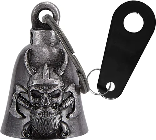 Vista 7 de Dream Apparel Campana de Motocicleta Ángel Guardián Aleja Gremlins, Campana de Motociclista para Hombres Mujeres Motociclistas, Regalo de Buena
