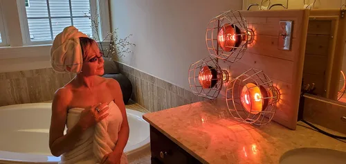 Vista 8 de Bombilla infrarroja NIR-A de grado A de RubyLux, infrarrojos cercanos - 250W rojo, 1 unidad
