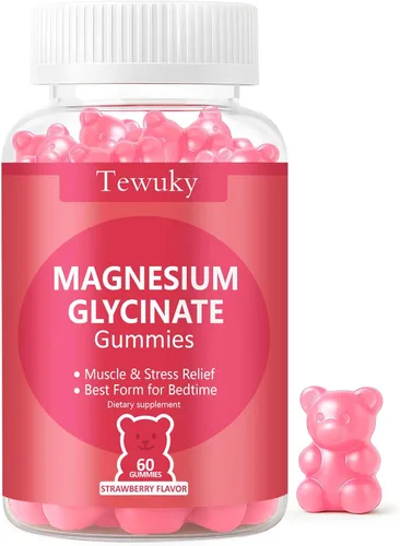 Vista 10 de Gomitas de glicinato de magnesio 500mg, sin azúcar para adultos y niños, gomitas de magnesio para dormir, estrés y alivio muscular, apoya la salud