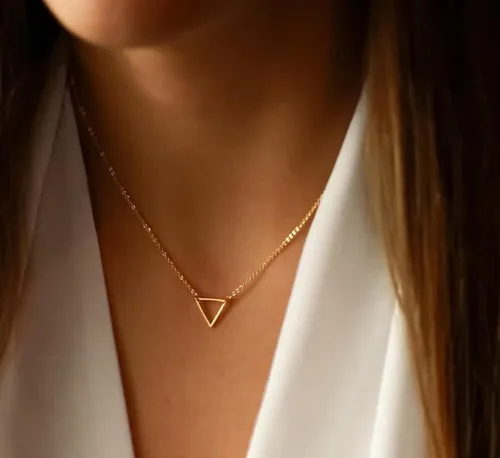 Vista 3 de Collner Collar con colgante de corazón de oro de 14 quilates para mujer, delicado collar de estrella, gargantilla de mal de ojo, collar bohemio