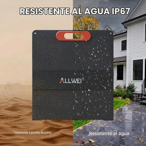 Vista 8 de ALLWEI Panel solar portátil de 200 W para generador solar de estación de energía de 1200 W 2400 W, salidas 3 en 1, cargador solar de 18 V