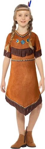 Vista 5 de Vestido de Halloween para niñas, ropa de nativos americanos, traje de Acción de Gracias