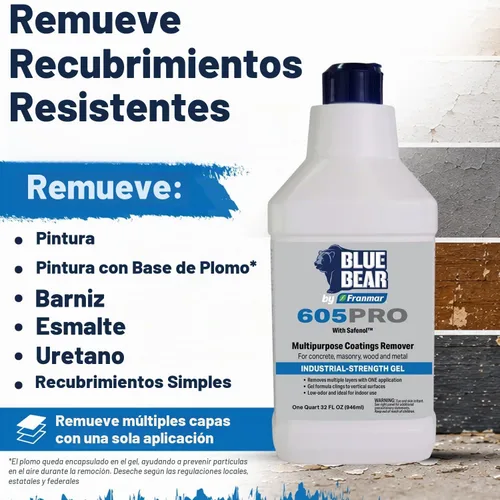 Vista 4 de Blue Bear 605 Pro - Eliminación de recubrimiento, cuarto de galón
