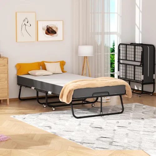 Vista 2 de INTERGREAT Cama plegable con colchón, cama plegable portátil de 75.2 x 31.5 pulgadas para adultos, cama plegable con colchón de 5 pulgadas
