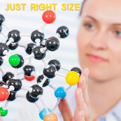Vista 4 de Kit de modelo molecular de química, con C60, átomos, enlaces, kit de construcción de estructuras moleculares para aprendizaje de química, kits
