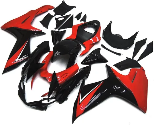 Vista 2 de FLPRO - Carenados de inyección negros y rojos para Suzuki GSXR 600 GSXR750 K11 2011 2012 13 14 2015 2016 2017 18 19 20 2021 GSXR 600 GSXR 750 11-21