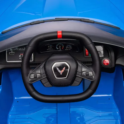 Vista 8 de 12V Chevrolet Corvette C8 Stingray 1-Seater Niños Ride-On Car Azul