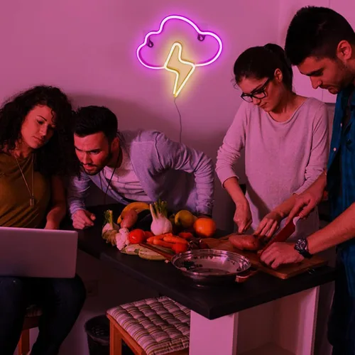 Vista 132 de Letrero de neón de amor para dormitorio, USB o batería, luz de neón para pared, luz de neón LED como letreros de pared de neón para niñas, letrero