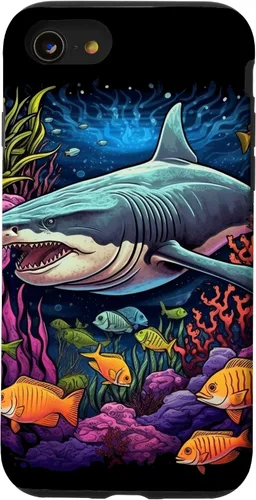 Vista 18 de iPhone 16 Tiger Shark Sea Ocean Underwater Shark Lover Case
