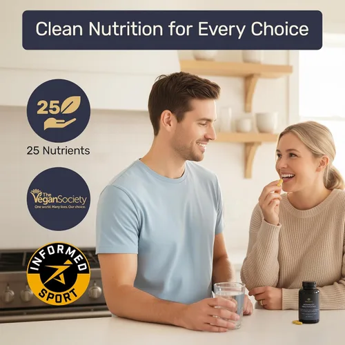 Vista 3 de Inessa Multivitamínico metilado para hombres y mujeres, multivitaminas diarias naturales avanzadas para hombre con CoQ10 100 mg, vitaminas D3, K2