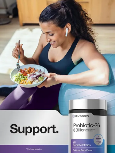 Vista 6 de Horbäach Probióticos 6 mil millones de UFC 200 tabletas masticables