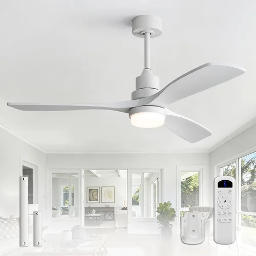 Vista 27 de Sofucor Ventiladores de techo inteligentes de 60 pulgadas con luces, ventilador de techo inteligente moderno para exteriores