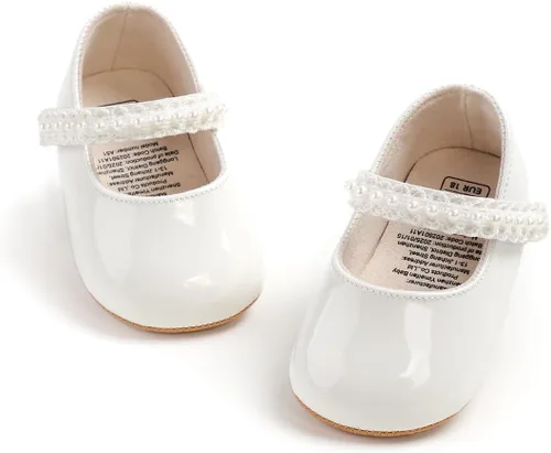 Vista 8 de Zapatos de vestir florales Mary Jane para bebé niña 01 Blanco