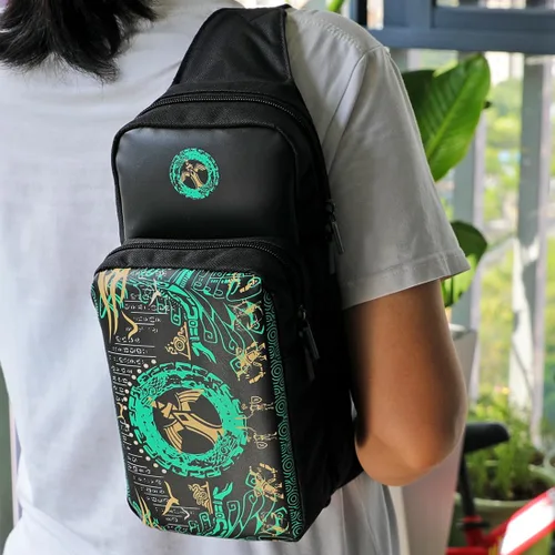 Vista 6 de Owngen Travel Bag for Nintendo SwitchLiteOLED, for Zelda Tears of the Kingdom Portable Sling Shoulder Crossbody Carrying Storage Accessories