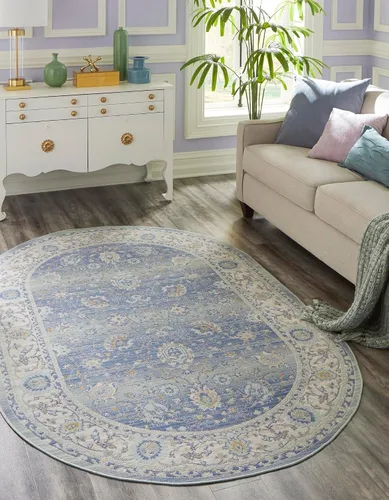 Vista 20 de Unique Loom Whitney Collection - Alfombra tradicional con borde (7 pies x 7 pies octagonal, gris nube)