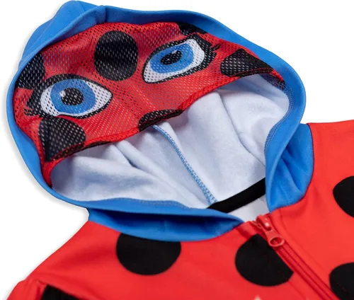 Vista 7 de Miraculous Mariquita Cosplay Sudadera con capucha estampada con cremallera