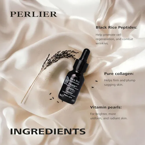 Vista 4 de Perlier Black Rice Platinum Ultra Renewing Booster Face Serum, 0.5 onzas líquidas