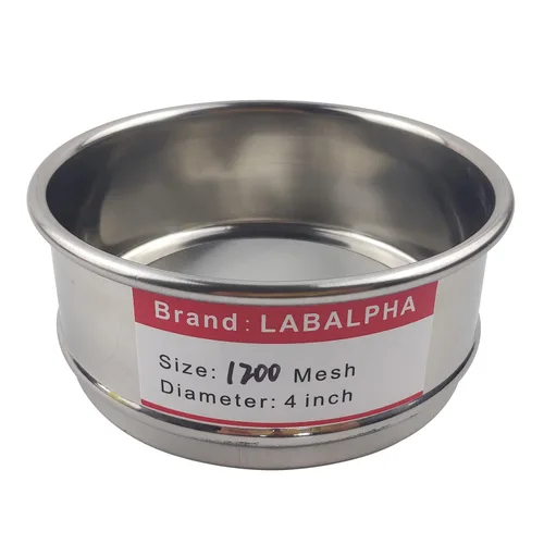 Vista 30 de LABALPHA Bandeja para tamices de laboratorio con tapa, 4'' de diámetro, acero inoxidable 304