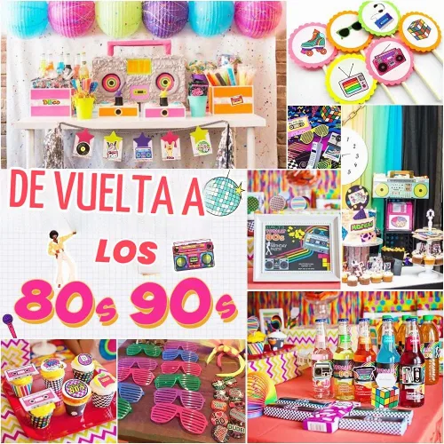 Vista 2 de QTL Calcomanías de los años 80 y 90 para adultos, suministros de fiesta retro, calcomanías de vinilo impermeables para botellas de agua