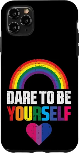 Vista 11 de Funda LGBTQ para iPhone 14 Atrévete a Ser Tú Mismo Bisexual Corazón Linda Bandera del Orgullo Bi