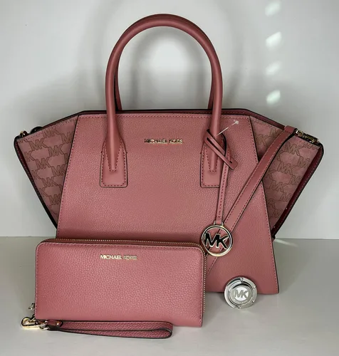 Vista 2 de Michael Kors Avril - Bolso grande con cremallera superior con gancho grande para bolso Continental