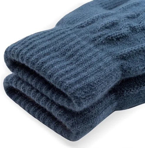 Vista 5 de Guantes de invierno cálidos para pantalla táctil para mujer, guantes térmicos con forro polar de lana de punto trenzado para clima frío