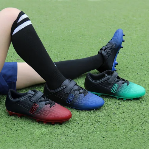 Vista 3 de Brooman - Tacos de fútbol para niños y niñas, zapatos deportivos con tacos para usar al aire libre