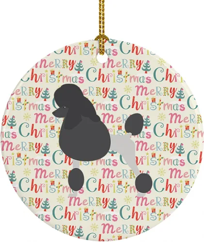 Vista 32 de Caroline's Treasures Affenpinscher - Adorno de cerámica con texto en inglés "Merry Christmas", multicolor para colgar en el árbol de Navidad