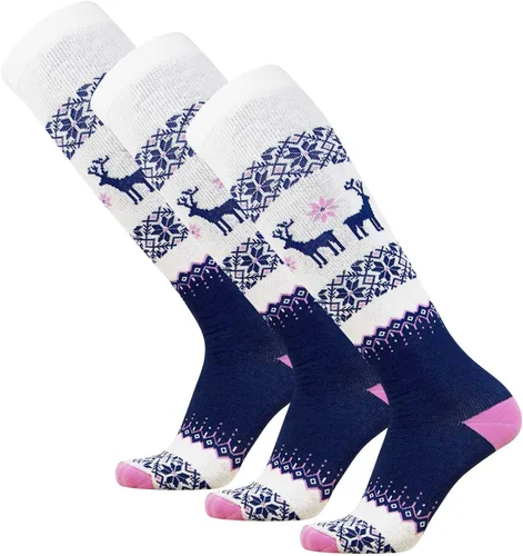 Vista 15 de Pure Athlete Calcetines de esquí de lana cálida de invierno – Pack de calcetines de esquí de merino para snowboard para mujeres y hombres 1 Par