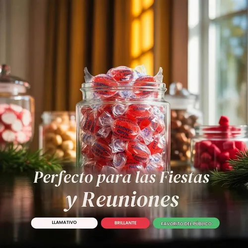 Vista 5 de Caramelo duro de canela sin azúcar, bolsa a granel de 1 libra envuelta