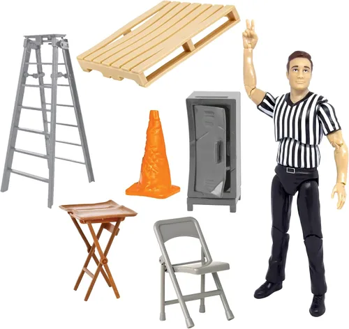 Vista 2 de Juego de figuras de acción de árbitro de lucha libre y accesorios para figuras de acción de lucha libre