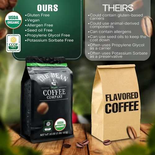 Vista 7 de The Bean Organic Coffee Company Aloha Bean (avellana hawaiana), tostado medio, café en grano entero, bolsas de 16 onzas (paquete de 2)
