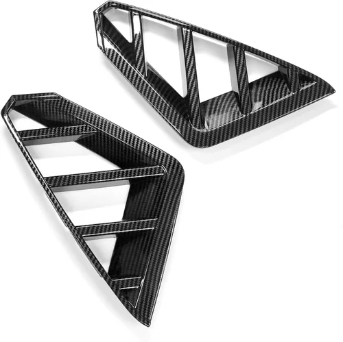 Vista 3 de Cubierta de ventilación lateral para parachoques delantero de fibra de carbono ABS con luz antiniebla Decoración adhesiva Compatible con accesorios
