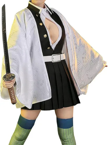 Vista 4 de Disfraz de Kochou para cosplay kimono uniforme de juego de rol conjunto completo