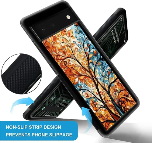 Vista 1955 de Compatible con Google Pixel 4A 5G Mobile Case Creative Acrylic Panel trasero Silicona Protección Grip especialmente diseñado para Google Pixel 4A 5G