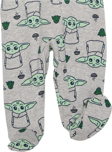 Vista 5 de Tienda Essentials Disney l Marvel l Star Wars Unisex de algodón para bebés para dormir y jugar, paquete múltiple