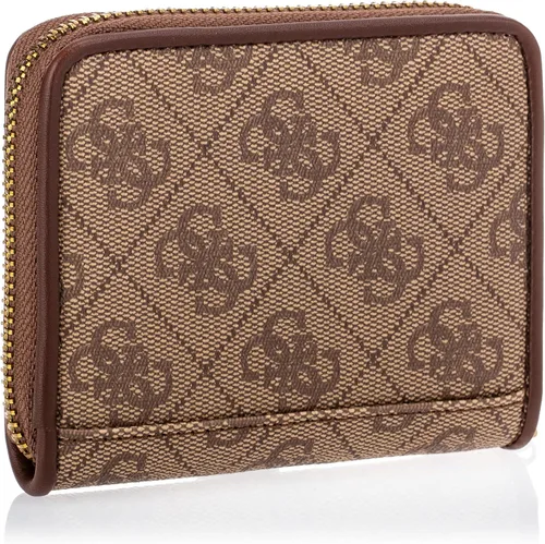 Vista 2 de GUESS Izzy Small Zip Around Wallet, Latte LogoBrown