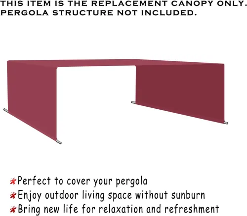 Vista 23 de Alion Home Toldo de repuesto universal impermeable con bolsillo para cortinero para pérgola (12 x 6.5 pies, gris)