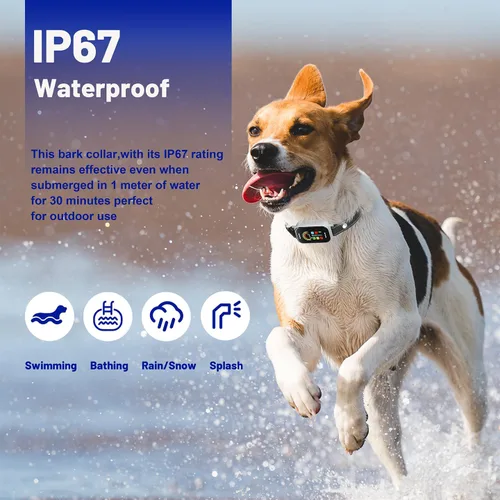 Vista 10 de Collar antiladridos para perros pequeños, medianos y grandes (5-150 libras), collar de entrenamiento antiladridos recargable inteligente con 7