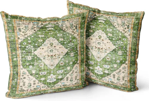 Vista 20 de Snycler Fundas de almohada boho 16x16 pulgadas juego de 2, almohadas de estilo boho para sofá en azul marino, rojo, geométrico, floral, decorativas