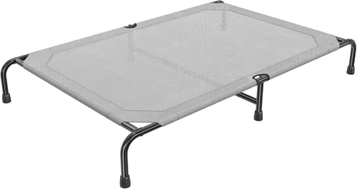 Vista 12 de Simple Trending - Cama elevada para perros para perros de tamaño grande, cuna elevada para mascotas al aire libre con cama de hamaca para mascotas
