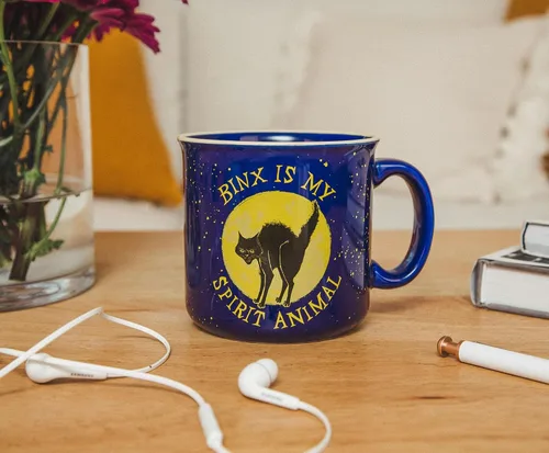 Vista 6 de Disney Hocus Pocus Binx Is My Spirit Animal - Taza de cerámica de 20 onzas para cámper Taza de café de viaje sin BPA para expreso, té